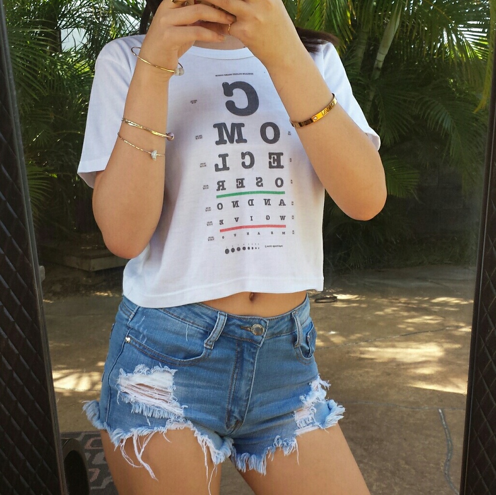 Graphic crop top
